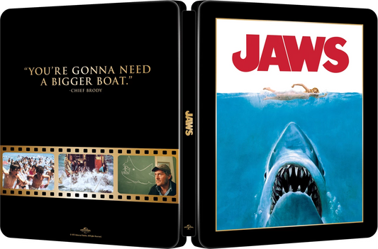 PRE-ORDER: Jaws Theatrical Poster Limited Edition Steelbook (UK) 4K Ultra HD + Blu-Ray (Region Free)