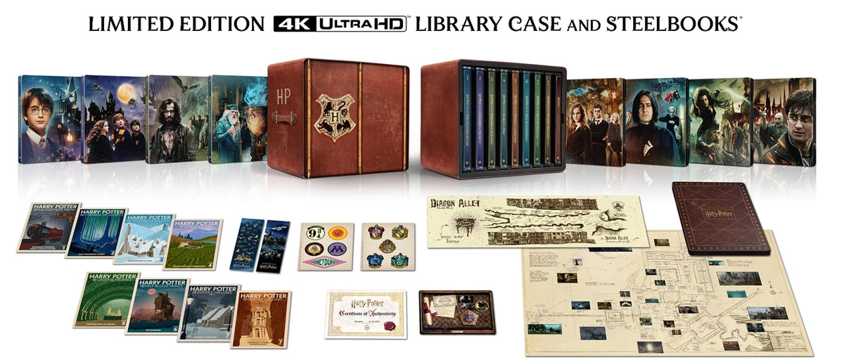 PRE-ORDER: Harry Potter Complete Collection (8 Film) Limited Edition Steelbook 4K Ultra HD (UK Edition)