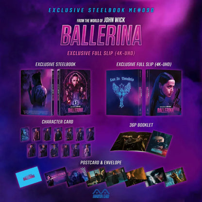 From the World of John Wick: Ballerina *One Click* Steelbook 4K UHD + Blu-Ray Manta Lab ME #90 SEE NOTES