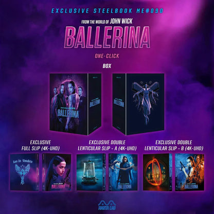 From the World of John Wick: Ballerina *One Click* Steelbook 4K UHD + Blu-Ray Manta Lab ME #90 SEE NOTES