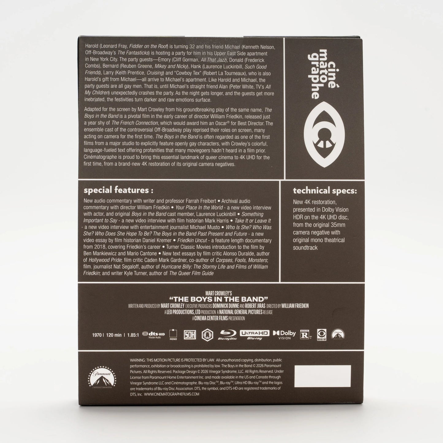PRE-ORDER: The Boys in the Band with Limited Edition Slipcase 4K UHD + Blu-Ray