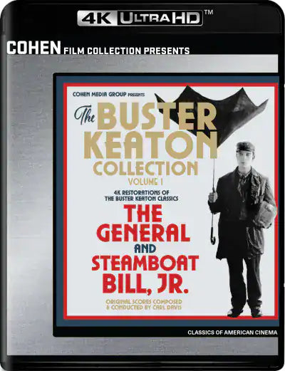 PRE-ORDER: Buster Keaton Collection, Vol. 1: The General/ Steamboat Bill, Jr. 4K UHD