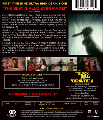 PRE-ORDER: Black Belly Of The Tarantula (4K UHD/Blu-ray Combo) (Celluloid Dreams)