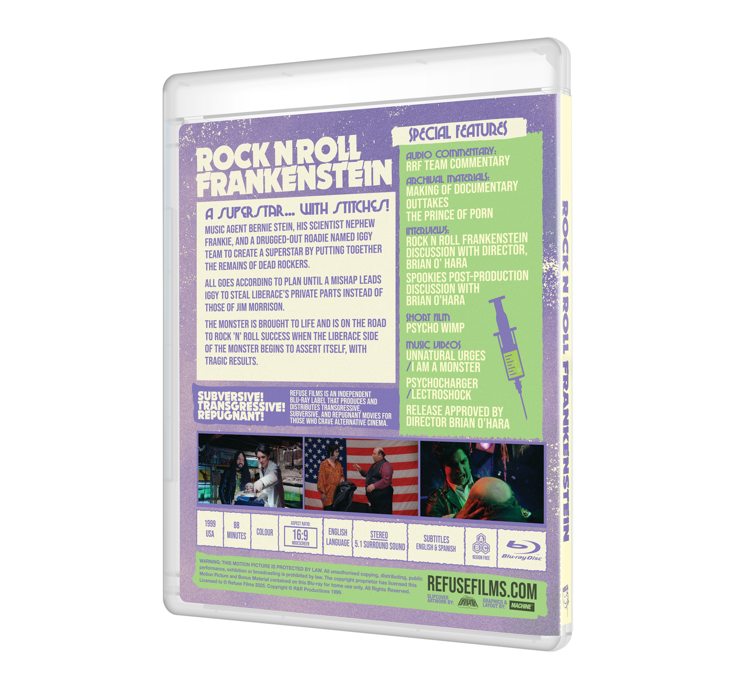 Rock N Roll Frankenstein Blu-ray with Exclusive Slipcover