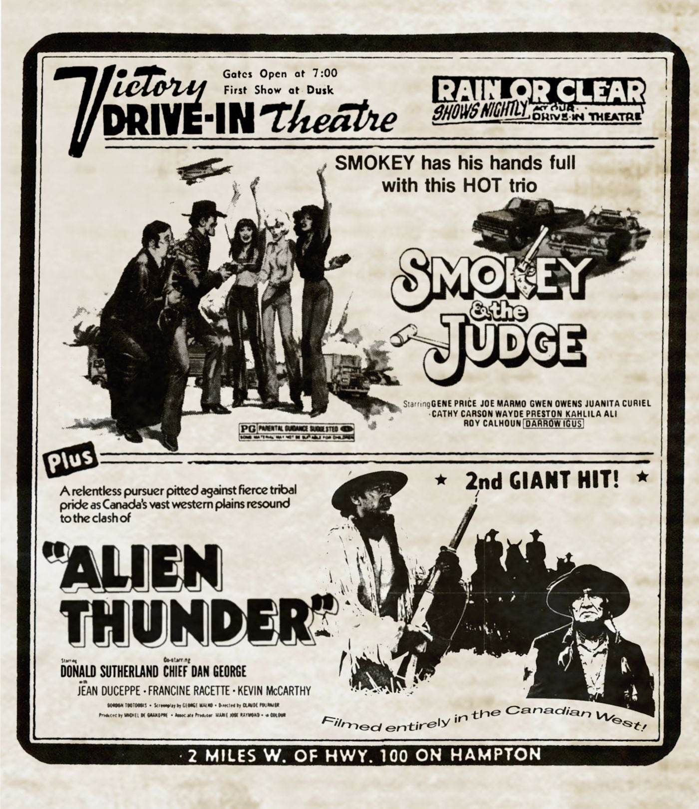 Smokey and the Judge + Alien Thunder [Drive-in Double Feature #19]