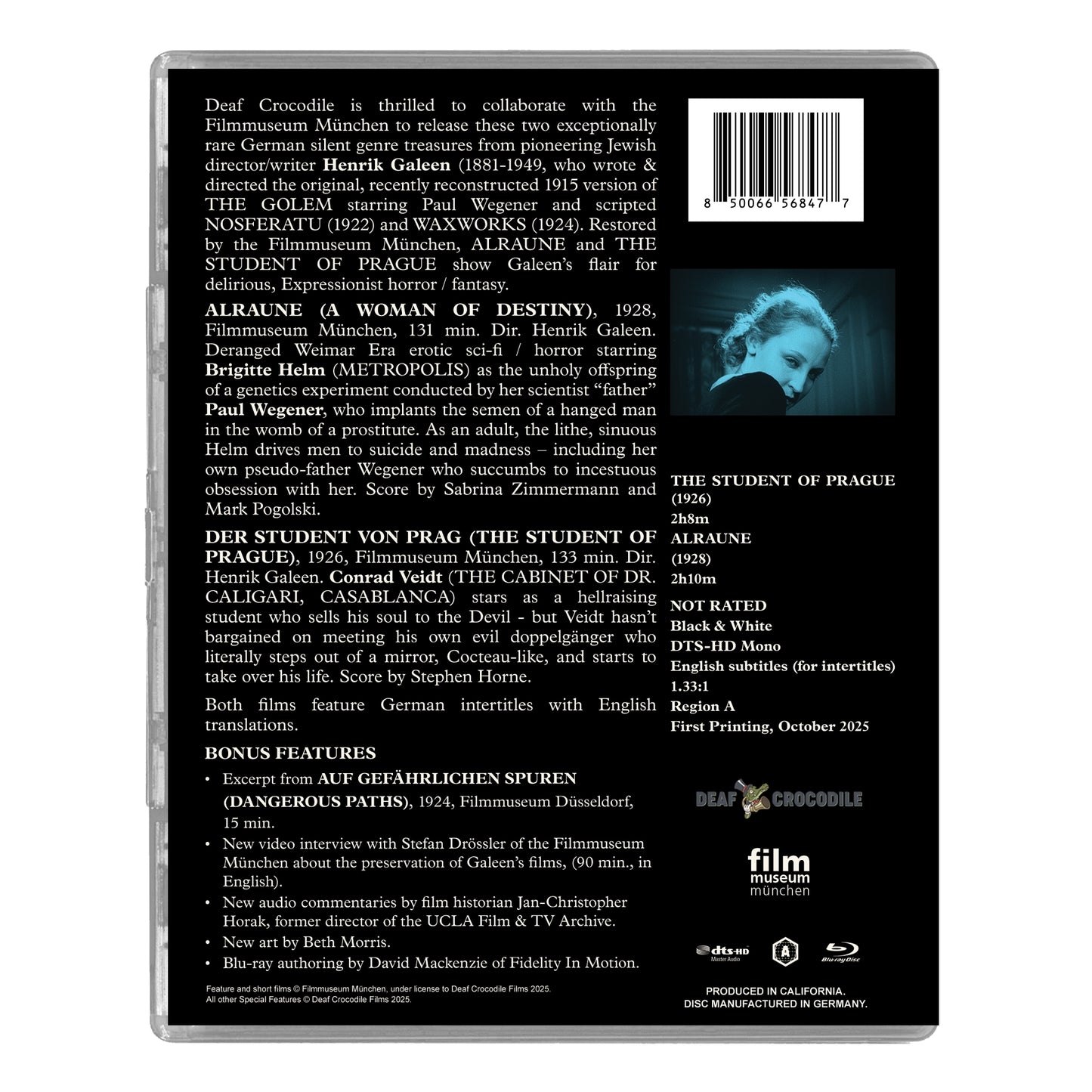 Alraune + The Student Of Prague: German Silent Genre Rarities From Director Henrik Galeen