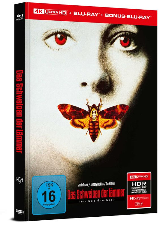 The Silence of the Lambs (1991) – Limited Edition Mediabook Cover A (4K Ultra HD + Blu-ray Region B + Bonus Blu-ray) (Import/Capelight Pictures)