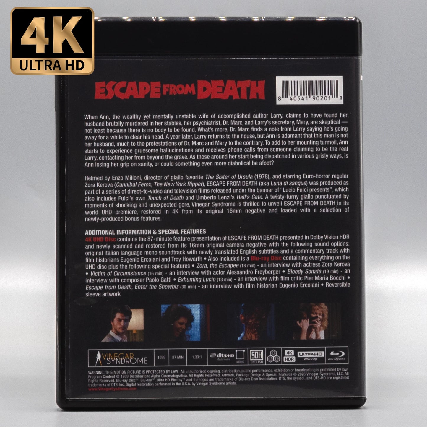Escape from Death with Limited Edition Slipcover 4K UHD + Blu-Ray