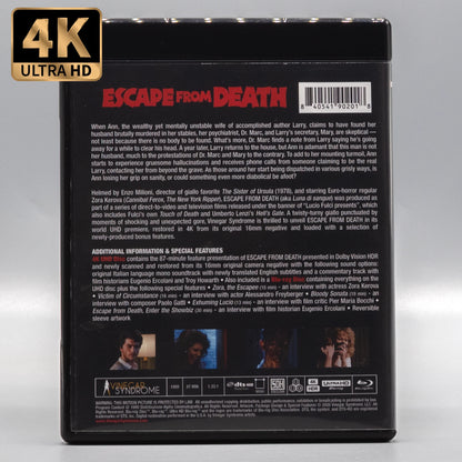 Escape from Death with Limited Edition Slipcover 4K UHD + Blu-Ray