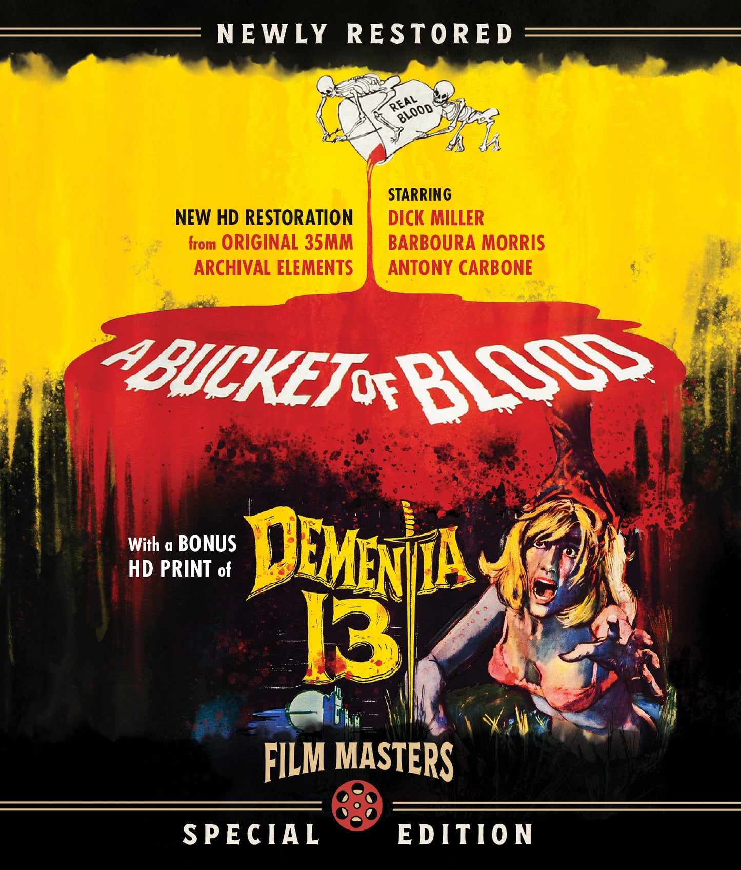 PRE-ORDER: A Bucket of Blood (1959) with bonus film Dementia 13 (1963) [Special Edition]