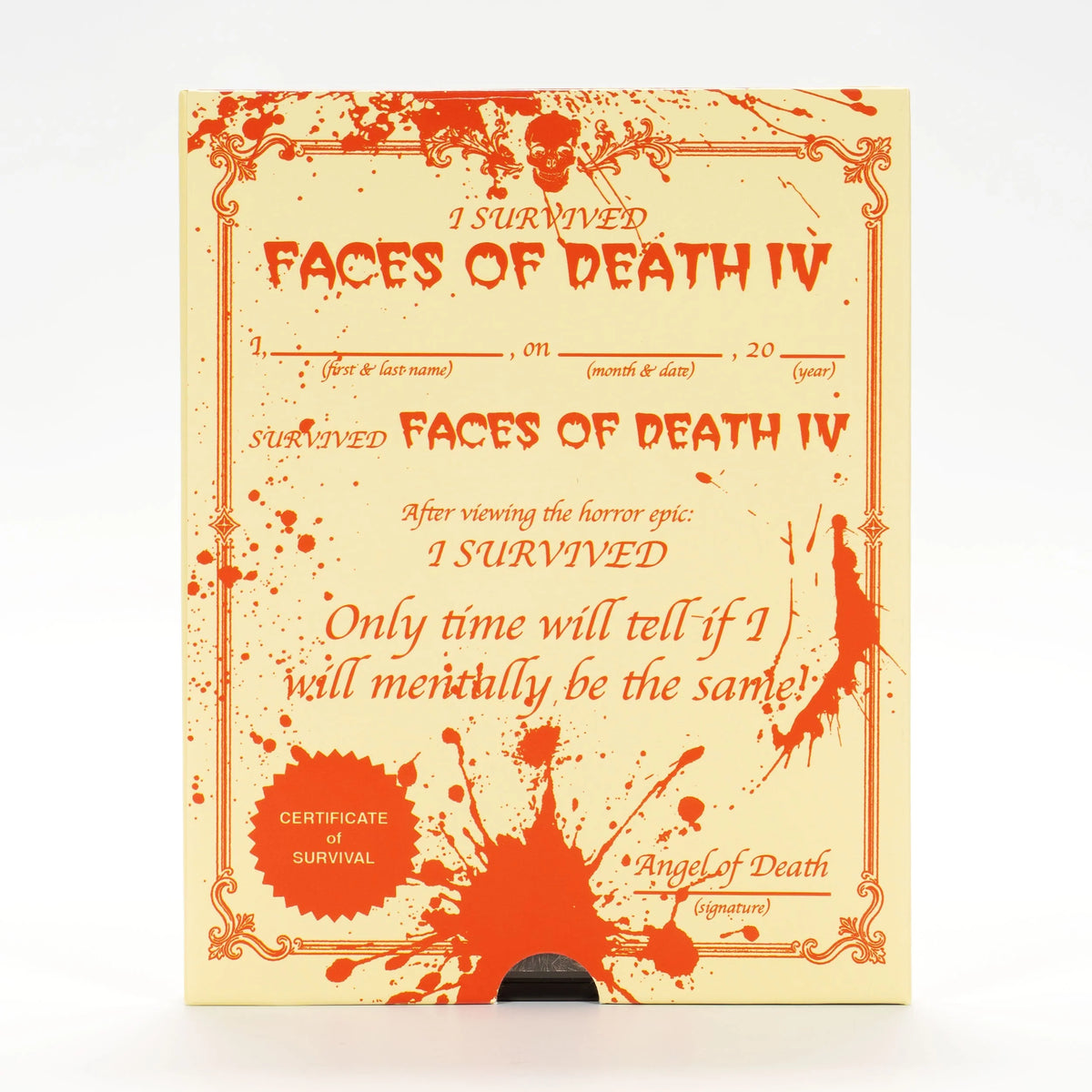 PRE-ORDER: Faces of Death IV with Limited Edition Slipcase (2-disc Set: 4K Ultra HD / Region A Blu-ray) (Vinegar Syndrome)