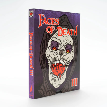 PRE-ORDER: Faces of Death III with Limited Edition Slipcase 2-disc Set: 4K Ultra HD / Region A Blu-ray (Vinegar Syndrome Archive)