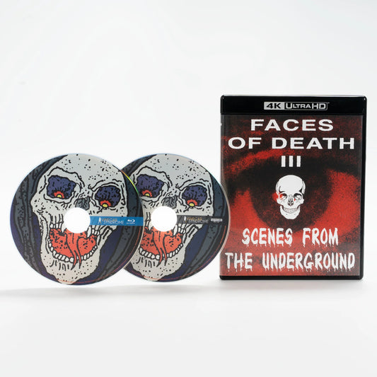 Faces of Death III with Limited Edition Slipcase 2-disc Set: 4K Ultra HD / Region A Blu-ray (Vinegar Syndrome Archive)