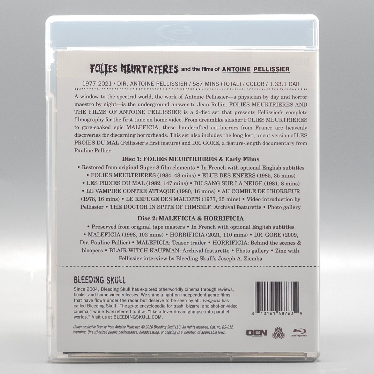 PRE-ORDER: Folies Meurtrières and the Films of Antoine Pellissier with Limited Edition Slipcover