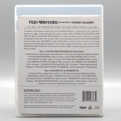 Folies Meurtrières and the Films of Antoine Pellissier with Limited Edition Slipcover