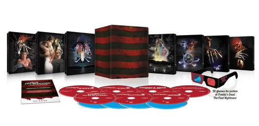 A Nightmare On Elm Street 1 to 7 Limited Edition Steelbook (UK) Region Free 4K Ultra HD + Blu-Ray PRE-ORDER (1 Per Customer)