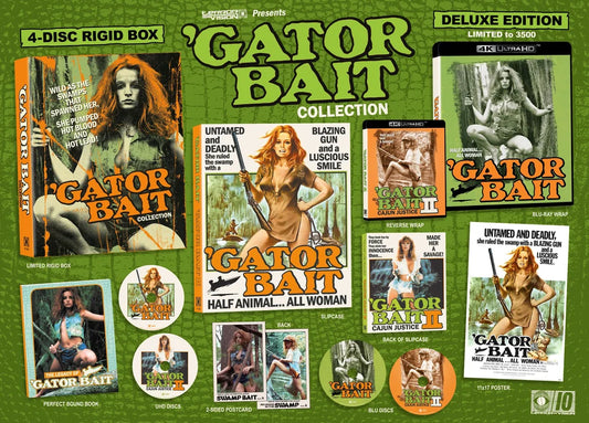 PRE-ORDER: 'Gator Bait & 'Gator Bait 2: Cajun Justice (1973/1988) 4-Disc (2Uhd+2Bd) Deluxe Edition