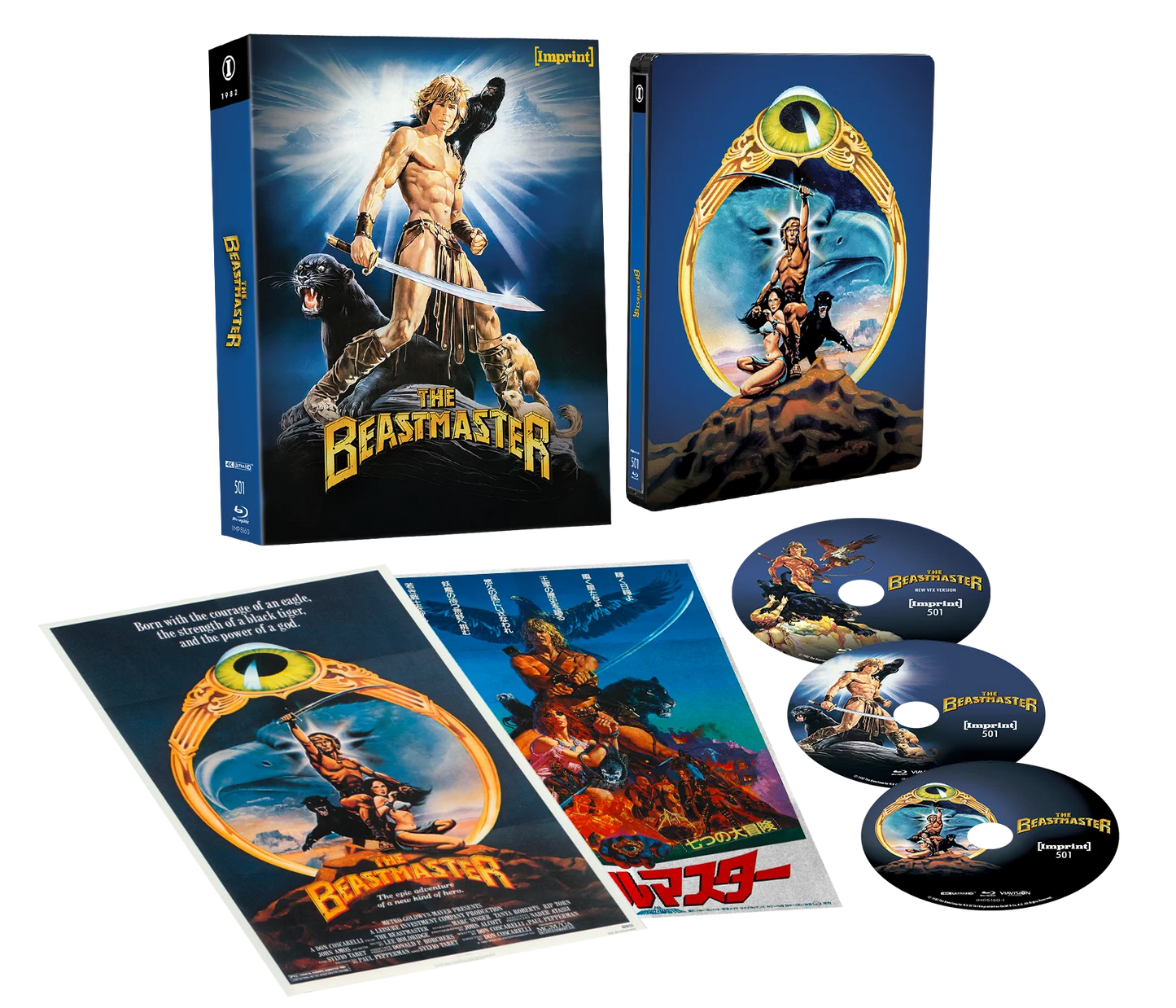 The Beastmaster (1982) - 4K UHD + Blu-ray Limited Edition Steelbook in 3D Lenticular Hardcase + Double-Sided Poster