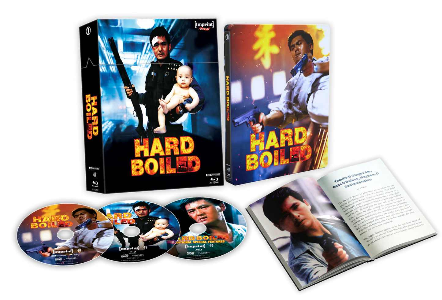 Hard Boiled (1992) - 4K UHD + Blu-ray SteelBook + Hardcover Booklet in Limited Edition Hardbox - Imprint Asia #49