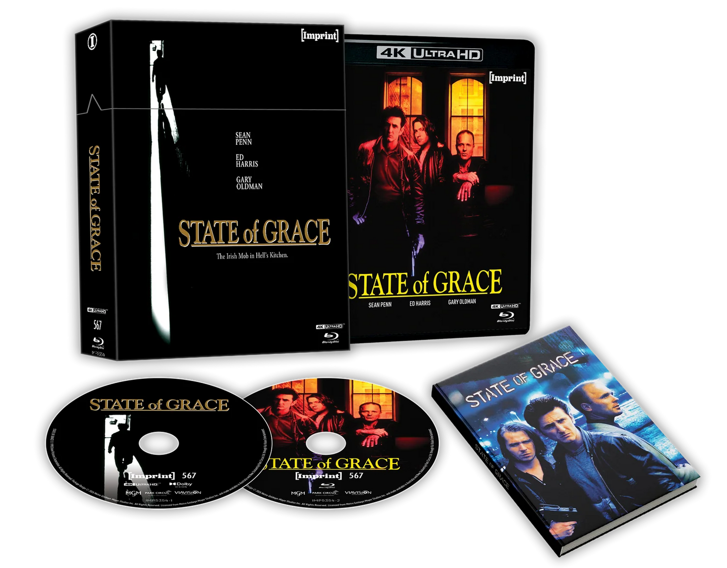 **SEE NOTES: State Of Grace (1990) 4K UHD + Blu-ray Limited Edition Hardbox + Hardback Booklet - Imprint Collection #567