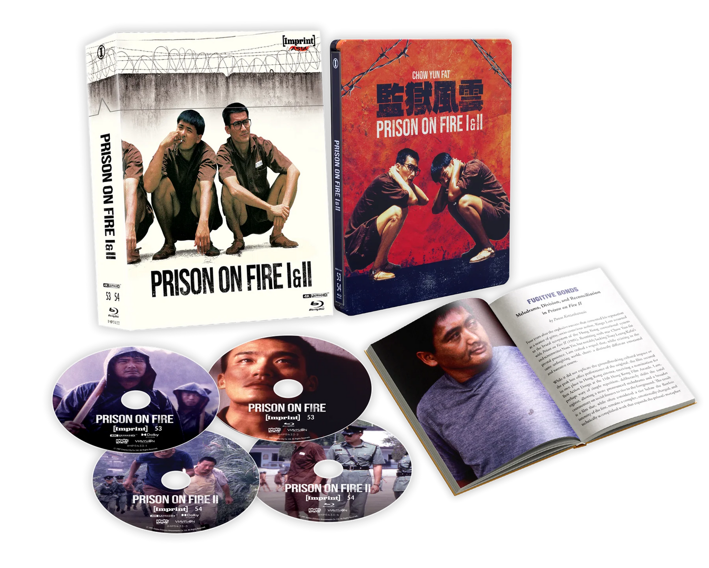 Prison On Fire (1987) / Prison On Fire II (1991) - 4K UHD + Blu-ray SteelBook + Hardback Booklet in Limited Edition Hardbox - Imprint Asia #53 - 54