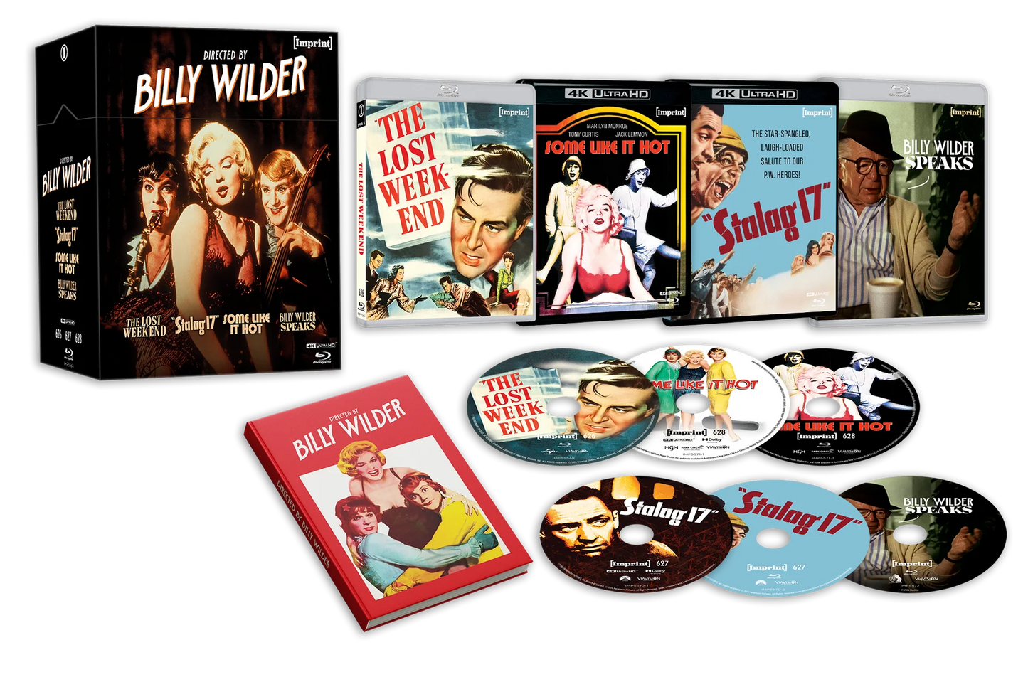 PRE-ORDER: Directed By... Billy Wilder (1945 - 1959) - 4K UHD + Blu-ray Limited Edition Hardbox + Hardcover Booklet - Imprint Collection #626 - 628