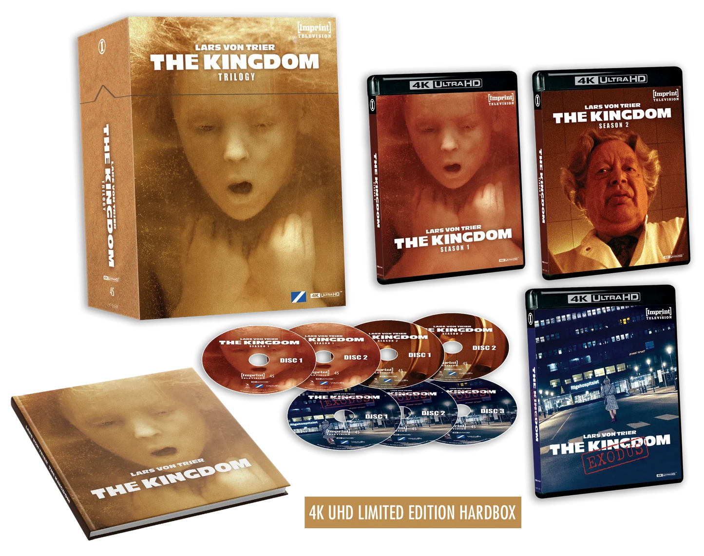 PRE-ORDER: Lars von Trier's The Kingdom Trilogy (1994 - 2022) - Imprint Television #45 - 4K UHD Limited Edition Hardbox + Hardcover Booklet / Blu-ray Special Edition
