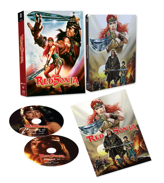 PRE-ORDER: Red Sonja (1985) - 4K UHD + Blu-ray Limited Edition SteelBook in 3D Lenticular Hardcase + Poster - Imprint Collection #667
