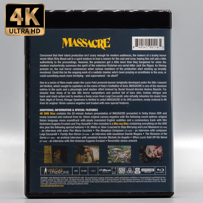 PRE-ORDER: Massacre with Limited Edition Slipcover 4K UHD + Blu-ray