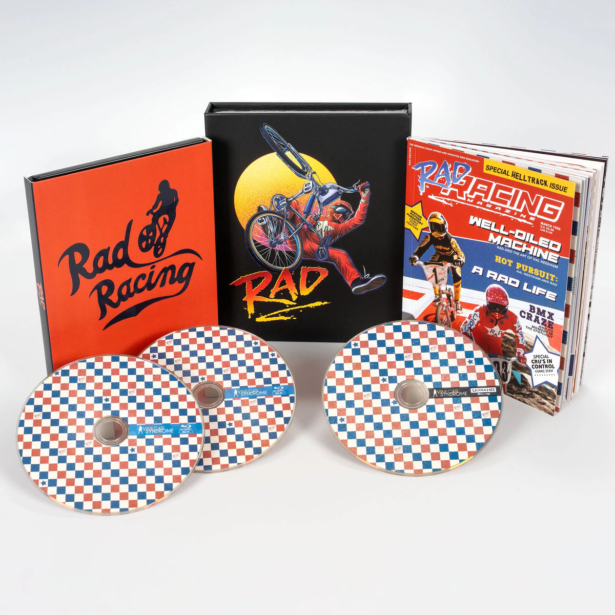 PRE-ORDER: Rad with Limited Edition Deluxe Box 3-disc Set: 4K Ultra HD / Region A Blu-ray x2 (Vinegar Syndrome Ultra)