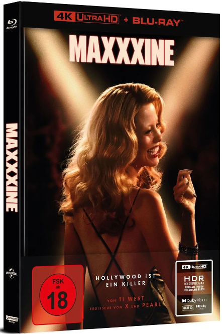 MaXXXine – Limited Edition Mediabook Cover A (4K Ultra HD + Blu-ray/Region B) (Import/Capelight Pictures)