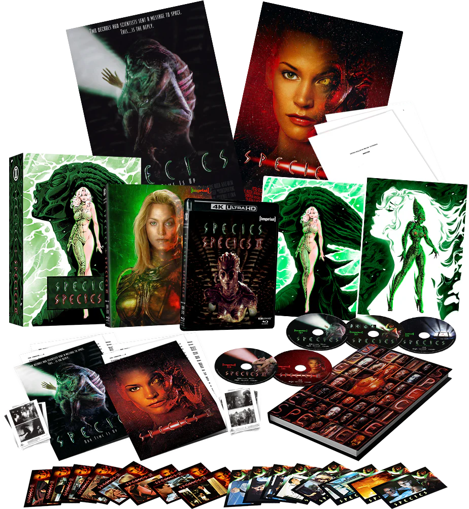 PRE-ORDER: Species I + II (1995 / 1998) - 4K UHD + Blu-ray Limited Edition “Mutation” Hardbox Artwork by Sveta Shubina - Imprint Collection #509 - 510
