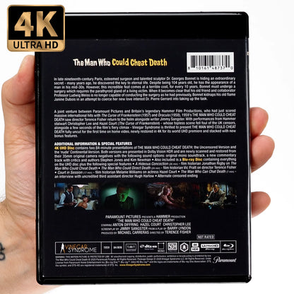 The Man Who Could Cheat Death 4K UHD + Blu-Ray with Limited Edition Deluxe Box