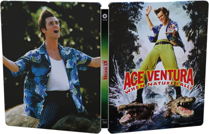 PRE-ORDER: Ace Ventura: When Nature Calls (1995) - 4K UHD + Blu-ray (Region Free) Limited Edition Steelbook in Lenticular Hardcase + Hardcover Booklet & A3 Poster (Import/Via Vision)