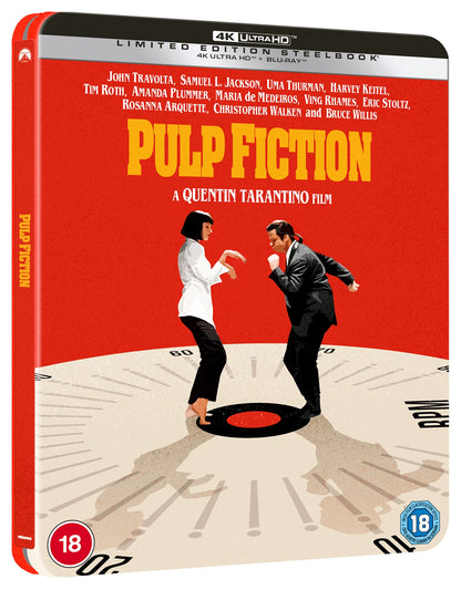 Pulp Fiction Limited Edition Steelbook (UK) 4K Ultra HD + Blu-Ray (Region Free)