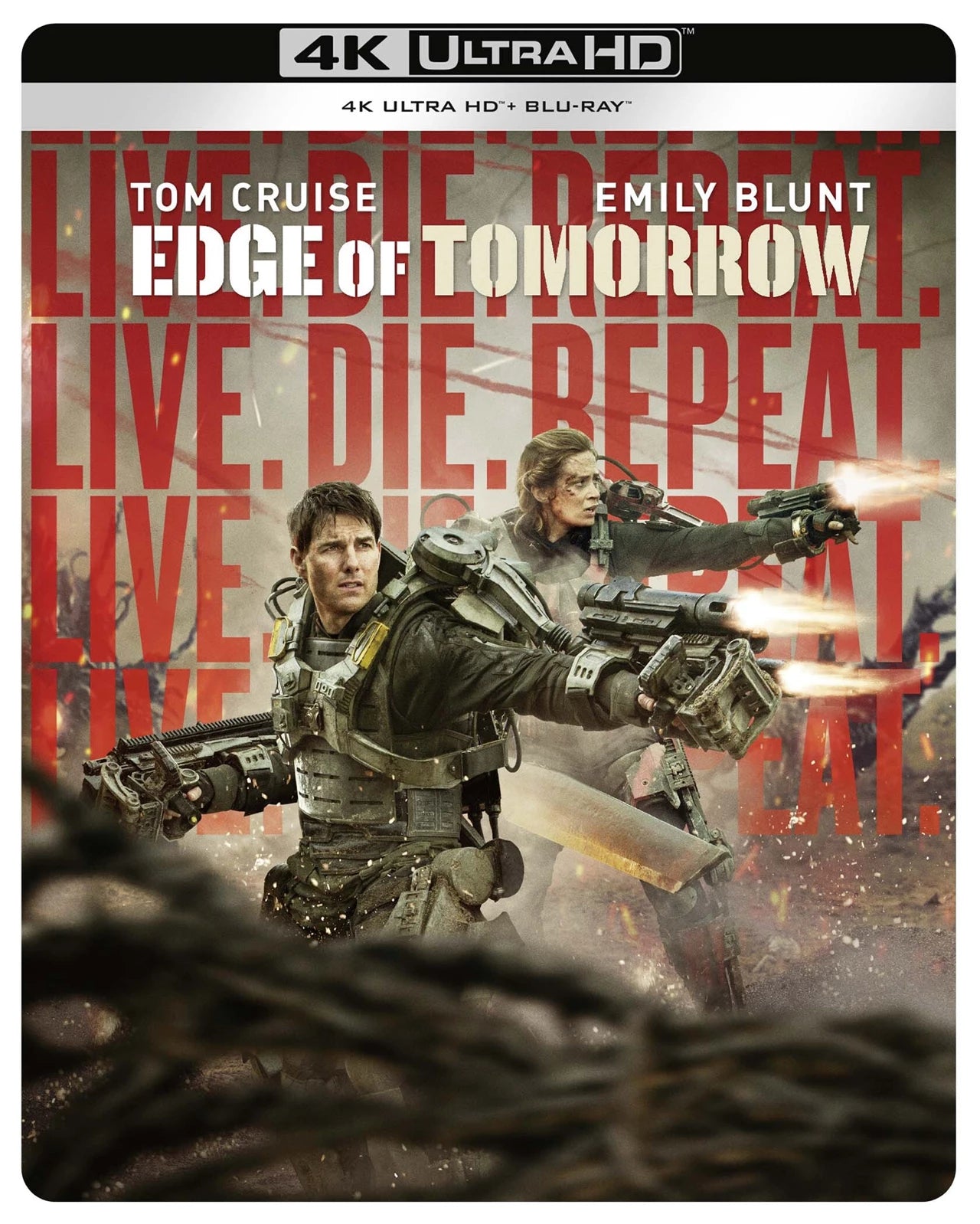 Live Die Repeat - Edge Of Tomorrow Limited Edition Steelbook (UK) 4K Ultra HD + Blu-Ray (Region Free)