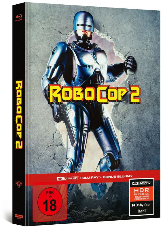 RoboCop 2 Limited Edition Mediabook Cover A 4K UHD + Blu-Ray  (Import/Capelight Pictures)