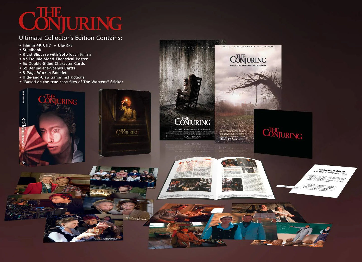 The Conjuring Limited Collector's Edition with Steelbook (UK) Region Free Pre-Order